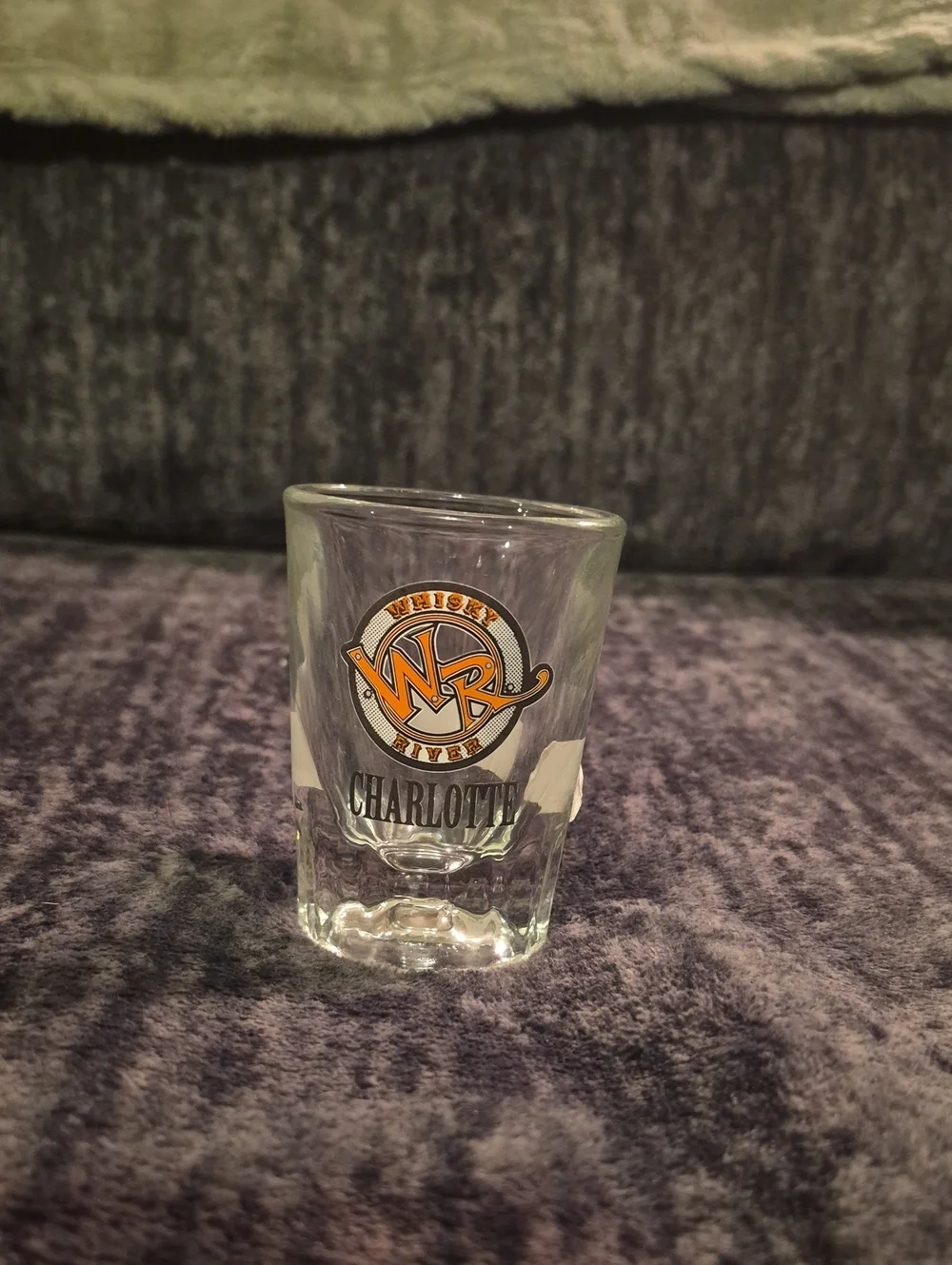 Charlotte Orange Logo Shot Glass - Branded Barware